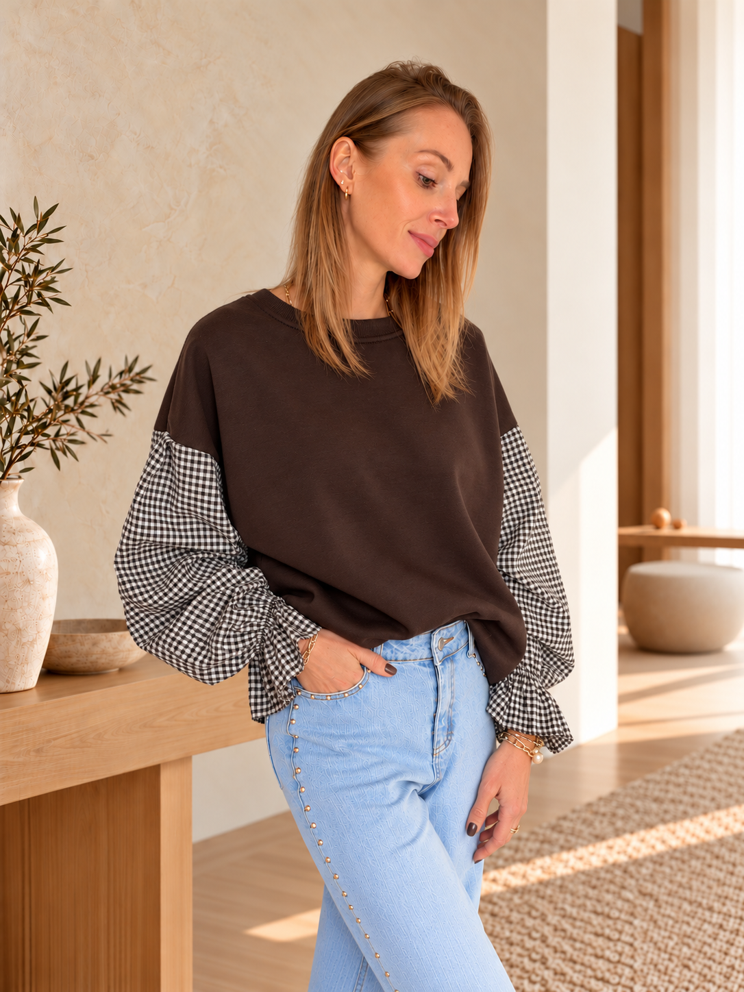 Claudine Sweater Donkerbruin