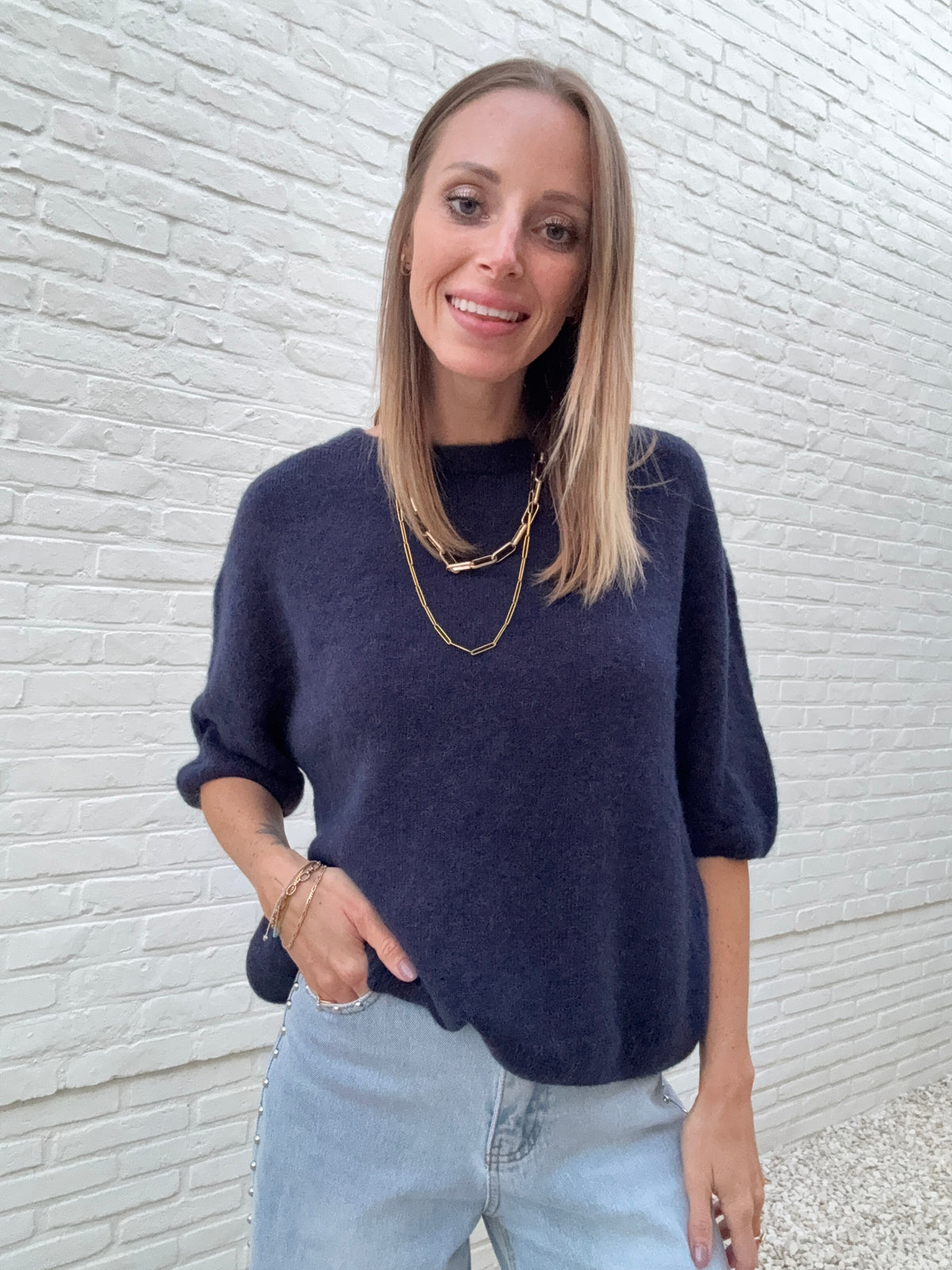 Rosie Top Donkerblauw