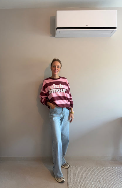 Amour Pull Bordeaux/Roze