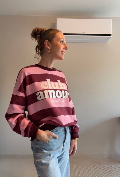 Amour Pull Bordeaux/Roze