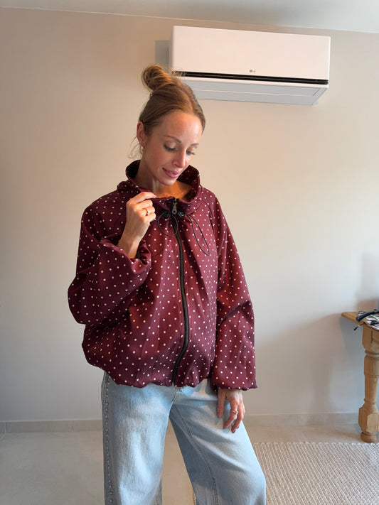 Polkadot Jas Bordeaux